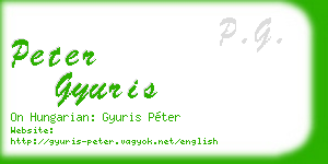 peter gyuris business card